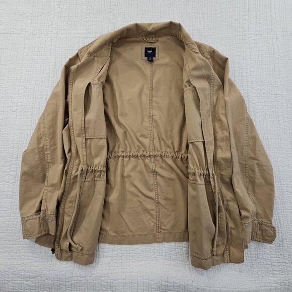 Gap Utility Chore Jacket Men's XXL Safari Khaki Elastic Y2K 4 Pockets EUC - Picture 7 of 16